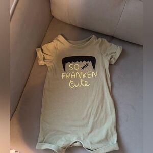 Cat & Jack Light green 'So Franken Cute' Bodysuit